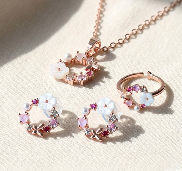 Schmuckset Rosegold