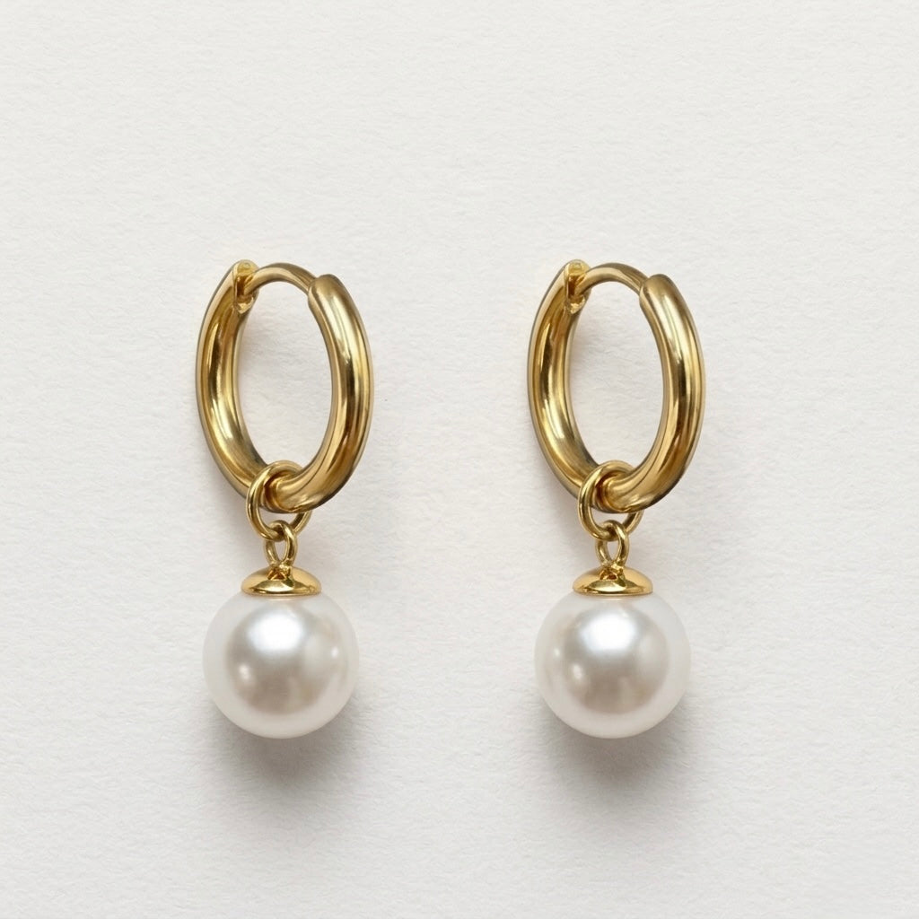 Muschelkernperlen Ohrringe