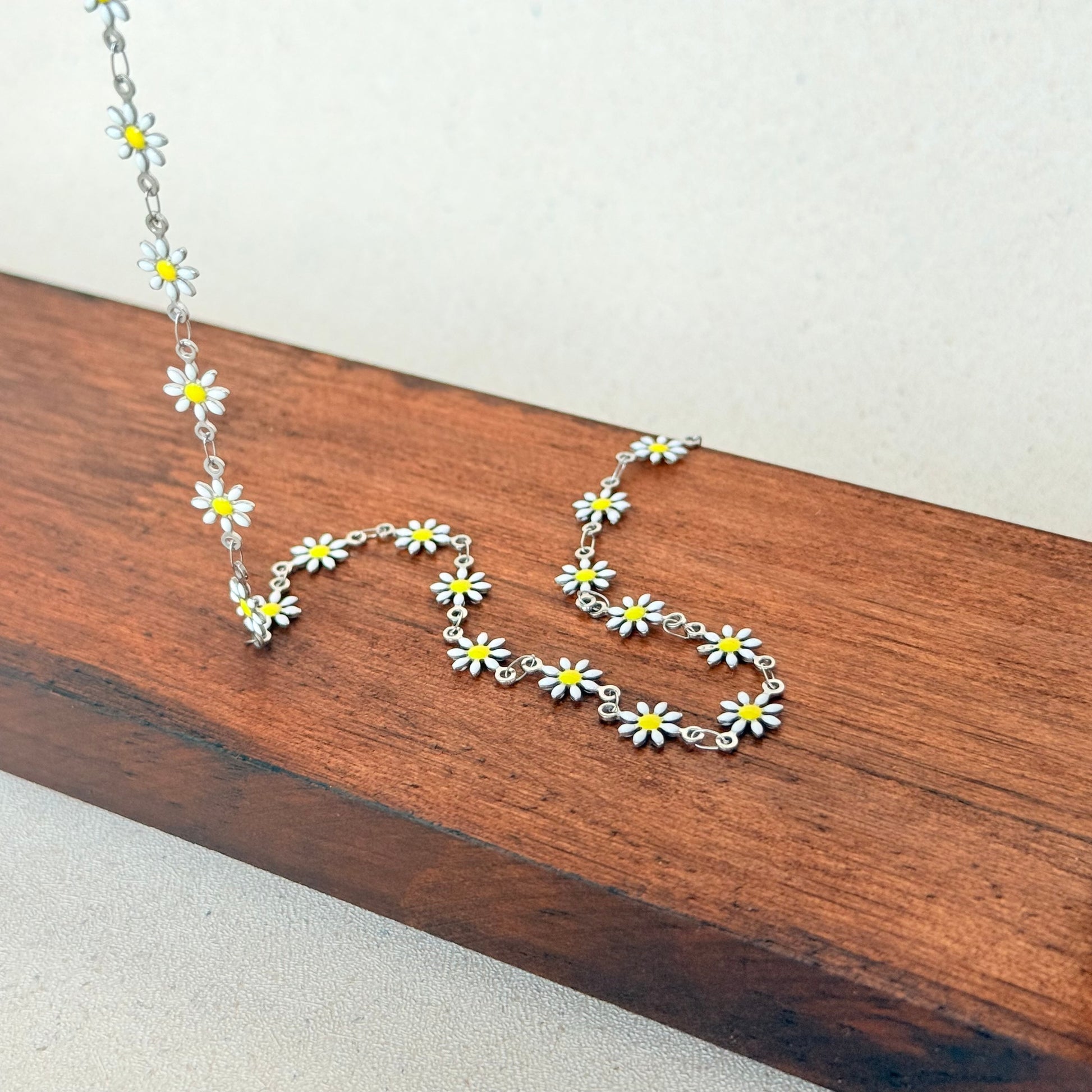 Mädelswelt Gänseblümchen Kette Choker Kette aus Edelstahl 316L kurze Halskette